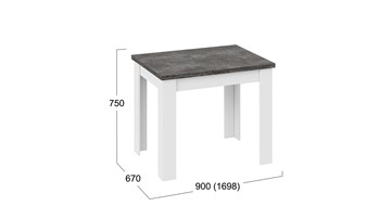 Раздвижной стол Промо тип 3 (Белый/Ателье темный) в Асбесте - предосмотр 4