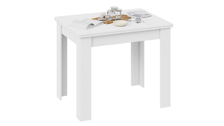 Кухонный раздвижной стол Промо тип 3 (Белый/Белый) в Кушве - изображение 2