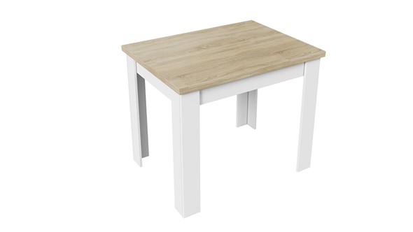 Кухонный стол раздвижной Промо тип 3 (Белый/Дуб сонома светлый) в Ревде - изображение