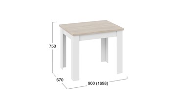 Кухонный стол раздвижной Промо тип 3 (Белый/Дуб сонома светлый) в Ревде - предосмотр 4