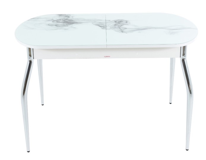 Кухонный раскладной стол Ривьера исп.1 ноги метал. крашеные №24 Фотопечать (Цветы №14) в Ревде - изображение 6