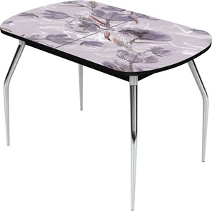 Раздвижной стол Ривьера исп.2 ноги метал. крашеные №24 Фотопечать (Текстура №31) в Ревде