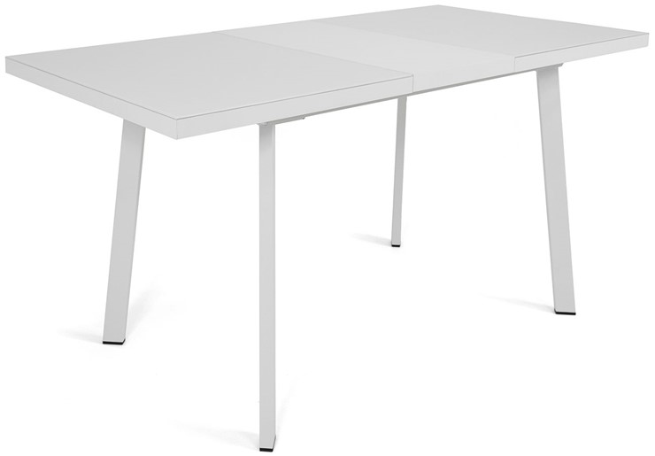 Кухонный стол раскладной Сальвадор-2G (ноги белые, стекло cristal/белый цемент) в Богдановиче - изображение 3
