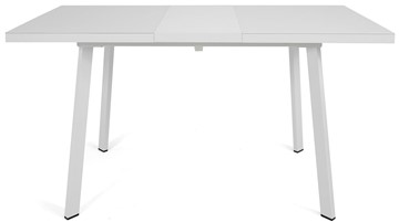 Кухонный стол раскладной Сальвадор-2G (ноги белые, стекло cristal/белый цемент) в Красноуфимске - предосмотр 5