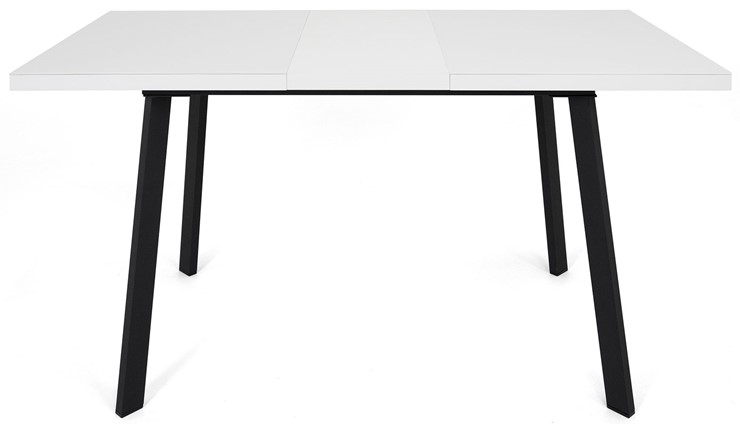 Кухонный раздвижной стол Сальвадор-1G (ноги черные, стекло cristal/белый цемент) в Екатеринбурге - изображение 4