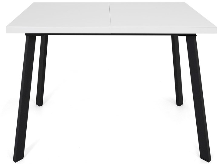 Кухонный раздвижной стол Сальвадор-1G (ноги черные, стекло cristal/белый цемент) в Екатеринбурге - изображение 1