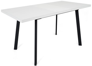Кухонный раскладной стол Сальвадор-2G (ноги черные, стекло cristal/белый цемент) в Полевском - предосмотр 3