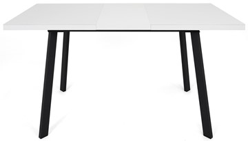 Кухонный раскладной стол Сальвадор-2G (ноги черные, стекло cristal/белый цемент) в Екатеринбурге - предосмотр 4