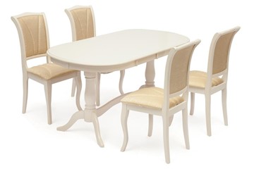 Кухонный раздвижной стол Siena ( SA-T6EX2L ) 150+35+35х80х75, ivory white (слоновая кость 2-5) арт.12490 в Полевском - предосмотр 6