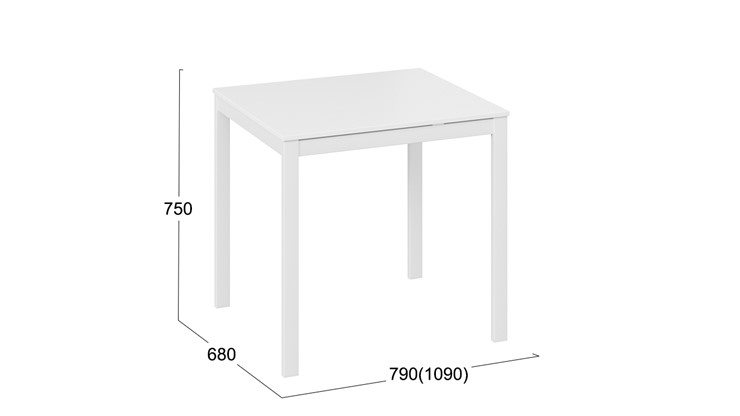Раздвижной стол Слайд тип 1 (Белый матовый, Белый) в Екатеринбурге - изображение 4