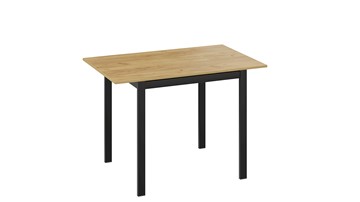 Кухонный раздвижной стол Слайд тип 1 (Черный муар, Дуб Крафт золотой) в Первоуральске - предосмотр 3