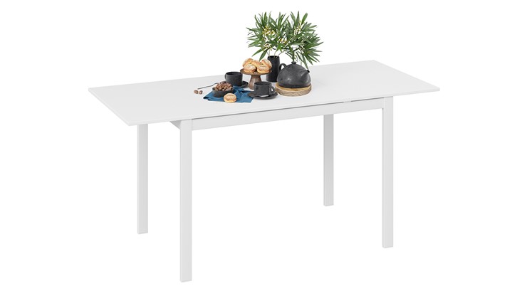 Раздвижной стол Слайд тип 2 (Белый матовый, Белый) в Ревде - изображение 1