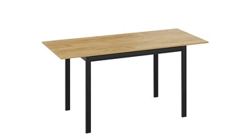 Кухонный раскладной стол Слайд тип 2 (Черный муар, Дуб Крафт золотой) в Ревде - предосмотр 3
