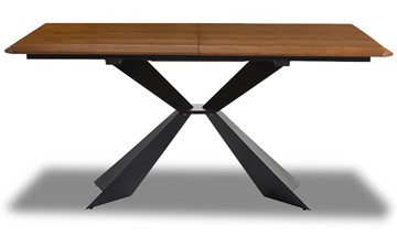 Кухонный раздвижной стол T1712A: орех 180 (WK-07)/черный (PC-02) в Асбесте