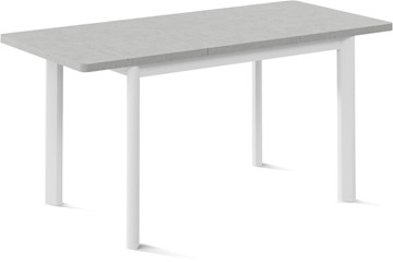 Кухонный раскладной стол Токио-1L (ноги металлические белые, светлый цемент) в Екатеринбурге - предосмотр 1