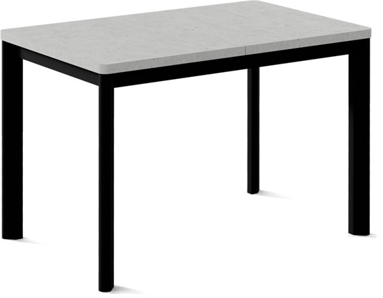 Раздвижной стол Токио-1L (ноги металлические черные, светлый цемент) в Краснотурьинске - изображение
