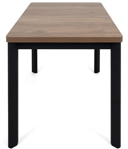 Кухонный раздвижной стол Токио-2L (ноги металлические черные, дуб табако) в Полевском - предосмотр 2