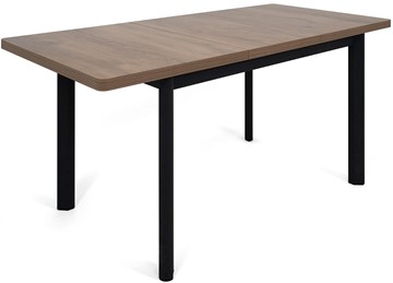 Кухонный раздвижной стол Токио-2L (ноги металлические черные, дуб табако) в Полевском - предосмотр 3