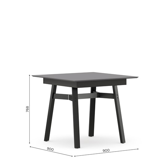 Обеденный стол 900 Элиот ЛД 414.110.000, Оникс Серый/Чёрный в Ревде - изображение 3