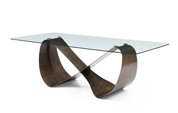 Стол со стеклянной столешницей DT9305FGI (240) прозрачный/бронзовый в Ревде