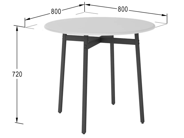 Кухонный стол Медисон (белый) в Первоуральске - изображение 3