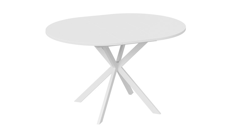 Стол кухонный раздвижной Мэдисон Тип 1 (Белый муар, Белый) в Кушве - изображение 3