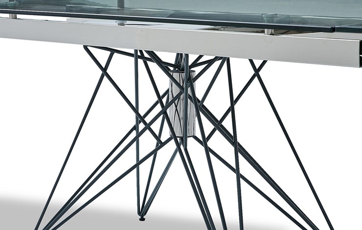 Кухонный стол раздвижной T-041 (140) прозрачный в Ревде - изображение 2