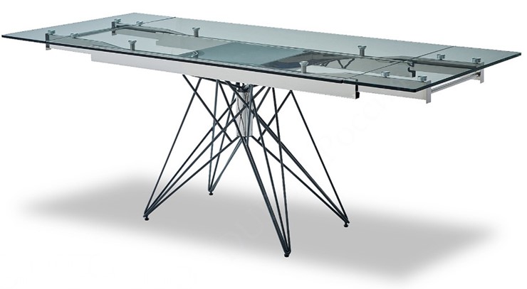 Кухонный стол раздвижной T-041 (140) прозрачный в Ревде - изображение 3