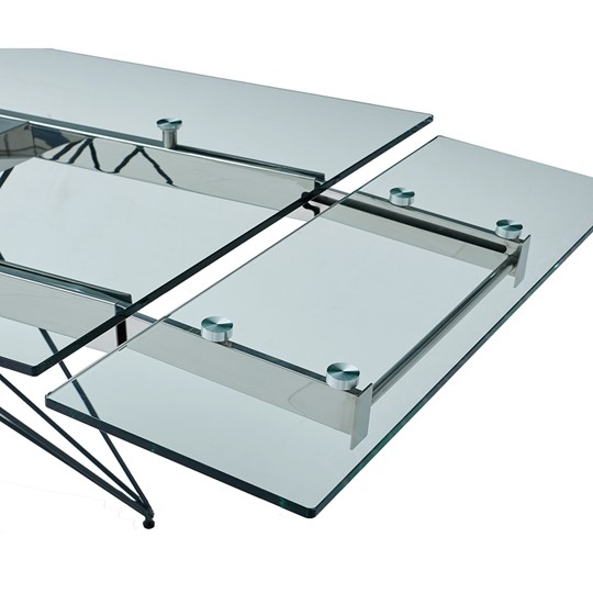 Кухонный стол раздвижной T-041 (140) прозрачный в Кушве - изображение 5