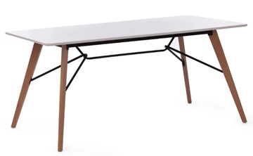Кухонный обеденный стол RUSTO (mod. 289А) МДФ/металл 160х90х75 белый, арт.15521 в Кушве