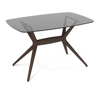 Кухонный обеденный стол SHT-ТT26 118/77 стекло/SHT-TU30-2 / SHT-A30 коричневый в Ревде