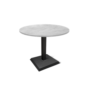 Обеденный круглый стол SHT-TU5-BS2 / SHT-TT 90 ЛДСП (бетон чикаго светло-серый/черный) в Кушве