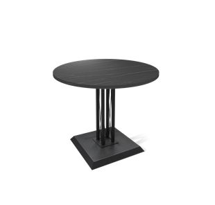 Маленький обеденный стол SHT-TU6-BS2 / SHT-TT 80 ЛДСП (камень пьетра гриджио черный/черный) в Ирбите