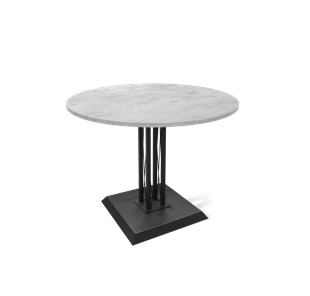 Кухонный обеденный стол SHT-TU6-BS2 / SHT-TT 90 ЛДСП (бетон чикаго светло-серый/черный) в Ревде