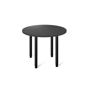 Круглый стол на кухню SHT-TU65 / SHT-TT 80 ЛДСП (камень пьетра гриджио черный/черный) в Красноуфимске