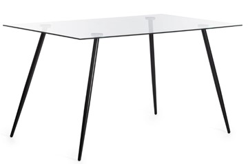 Стеклянный стол SOPHIA (mod. 5003) металл/стекло (8мм), 140x80x75, черный/прозрачный арт.19231 в Артемовском