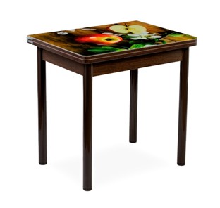 Кухонный пристенный стол СПА-07 СТФ, венге/фотопечать дерево/опоры прямые коричневый в Кушве