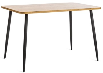 Обеденный стол PLUTO ЛДСП/металл, 120x80x77, Дуб вотан/Черный арт.19317 в Полевском