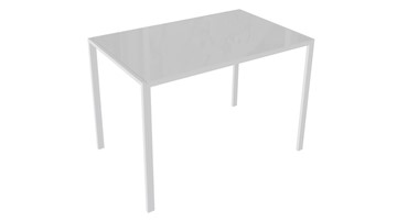 Кухонный обеденный стол Торрес тип 1 (Белый муар/Белый глянец) в Ирбите