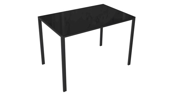 Стол на кухню Торрес тип 1 (Черный муар/Черный глянец) в Первоуральске - изображение