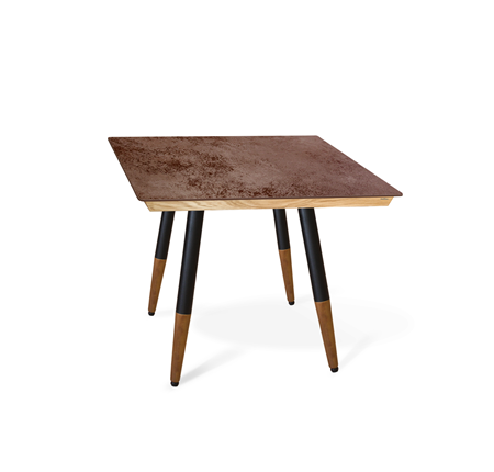 Кухонный стол SHT-TU12 (4 шт.)/ТT8 60/60 (черный/темный орех/прозрачный лак/коричневая сепия) в Ирбите - изображение
