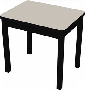 Стол раздвижной Бари дерево №8 (стекло белое/черный) в Кушве