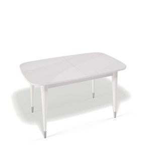 Раздвижной стол Kenner K1250 (Белый/Стекло белое глянец) в Первоуральске