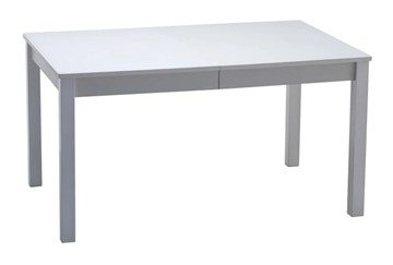 Кухонный стол раздвижной Нагано-2 стекло белое opti (хром-лак) 1 в Каменске-Уральском