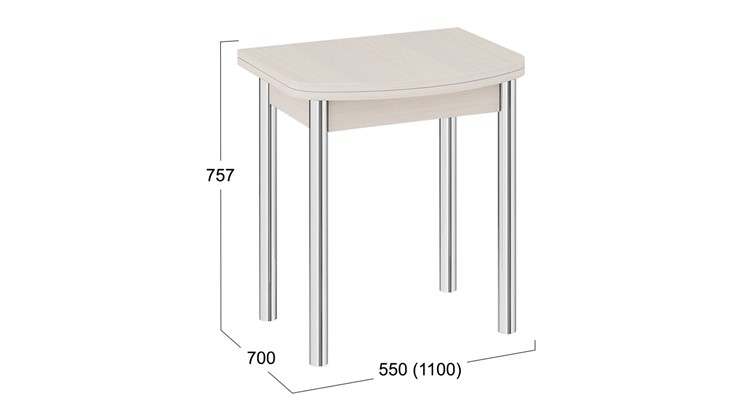 Обеденный стол Лион (мини) (СМ-204.01.2), цвет Дуб Белфорт в Екатеринбурге - изображение 2