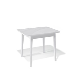 Кухонный раздвижной стол Kenner 900M (Белый/Стекло белое сатин) в Кушве