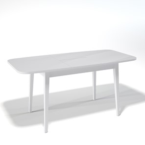 Обеденный раздвижной стол Kenner 1200M (Крем/Стекло белое глянец) в Кушве - предосмотр 1