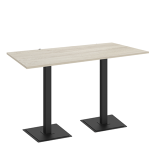 Кухонный обеденный стол SHT-TU5-BS1/Н110 (2 шт.)/ТT 120/80 (черный/дуб беленый) в Ревде