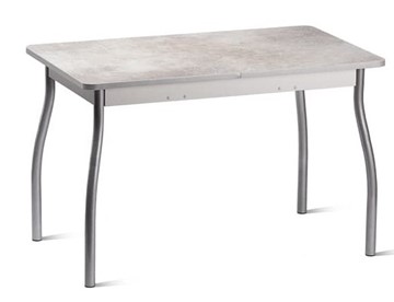 Раздвижной стол Орион.4 1200, Пластик Белый шунгит/Металлик в Кушве