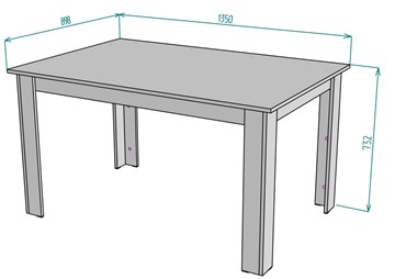 Обеденный стол T37, Белый в Ревде - предосмотр 1